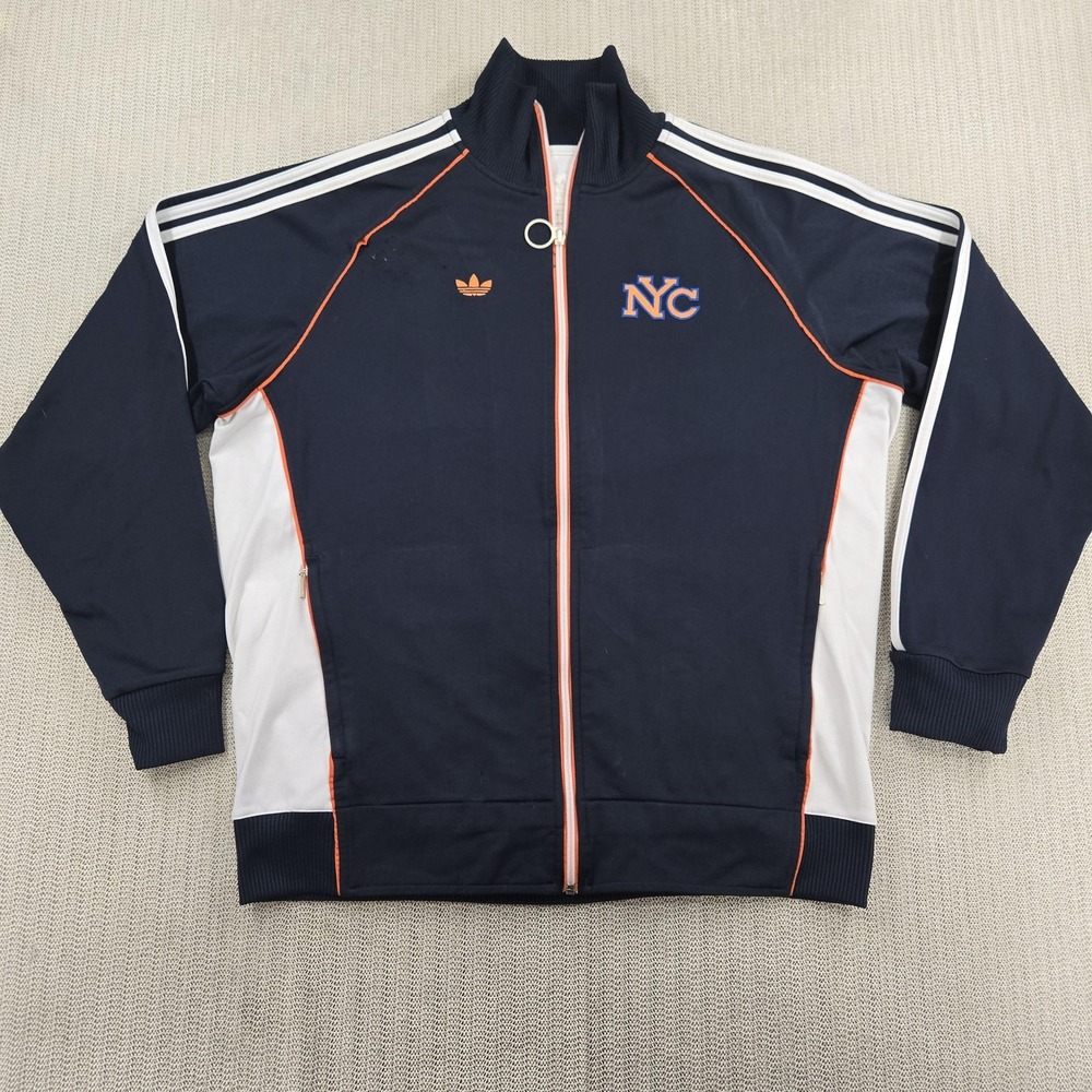 Vintage Adidas Originals Track Jacket Mens Medium NYC Statue Liberty New York